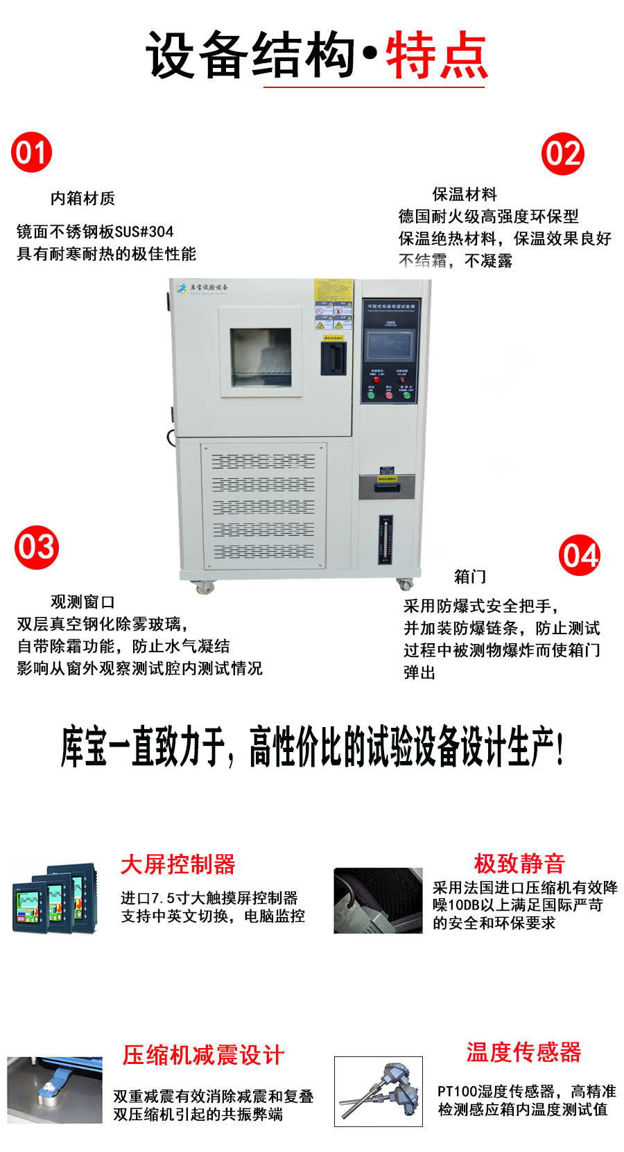 落地式恒温恒湿试验箱结构特点